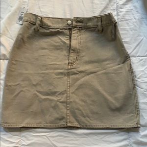 Aritzia Sunday Best tan denim skirt